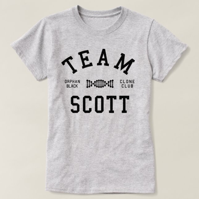 Föräldralöst svart lag Scott T Shirt (Design framsida)