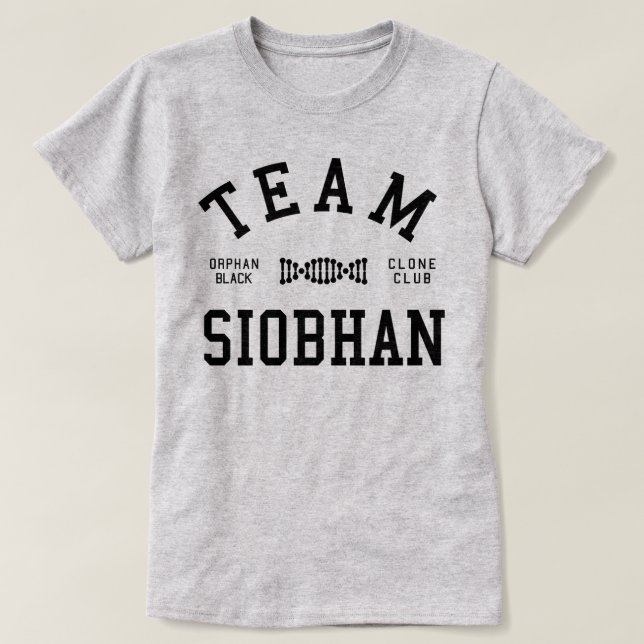 Föräldralöst svart lag Siobhan T-shirt (Design framsida)