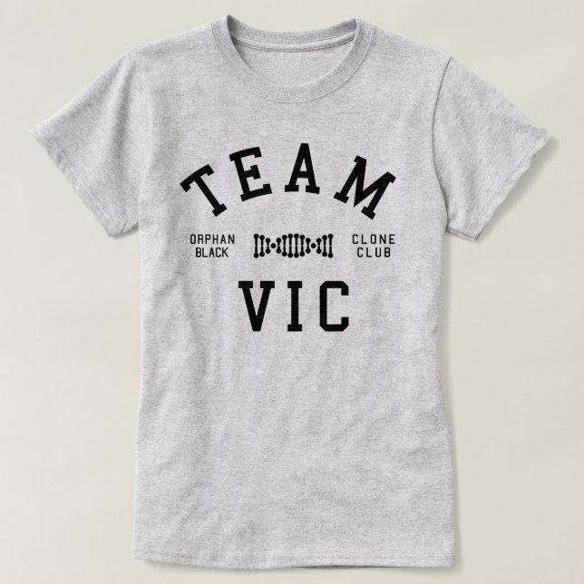 Föräldralöst svart lag Vic Tee (Design framsida)