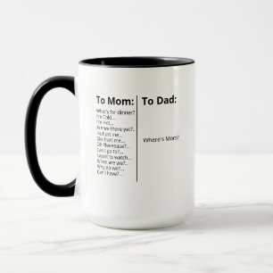 Föräldramugg, Föräldrapresent till mamma, Rolig Mugg