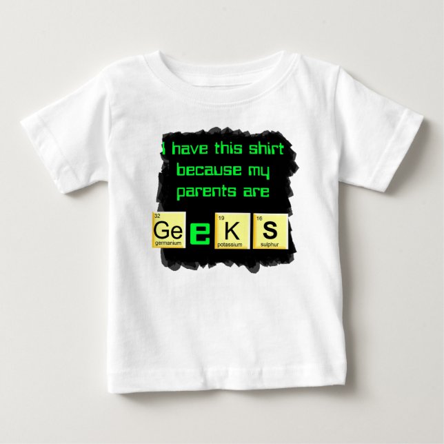 föräldrar är geeksbebisskjortan t shirt (Framsida)