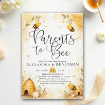 Föräldrar Bee Sommar Honey Blommig Baby Shower
