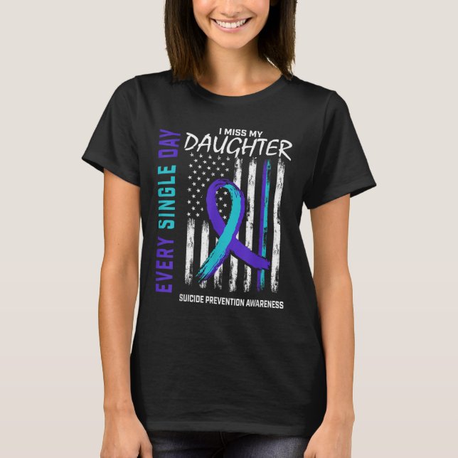 Föräldrar som jag saknar mitt dotterbarn för medve t shirt (Framsida)