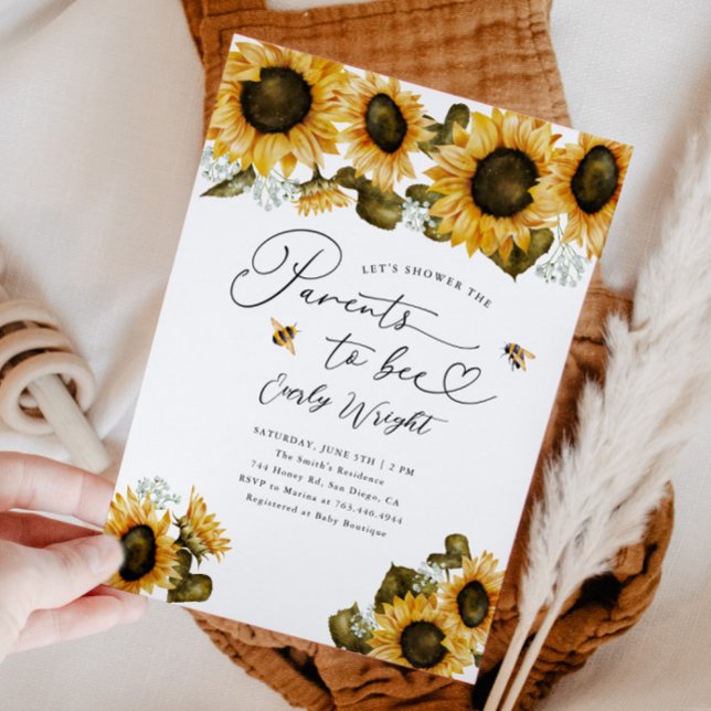 Föräldrar till Bee Baby Shower Inbjudningar (Skapare uppladdad)