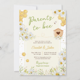 Föräldrar till Bee Bumblebee Co-ed Baby Shower I Inbjudningar