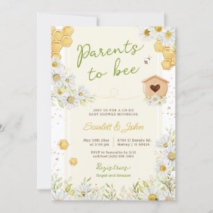 Föräldrar till Bee Bumblebee Co-ed Baby Shower I Inbjudningar