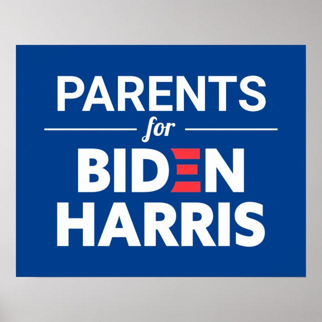 Föräldrar till Biden Harris Anpassningsbar Text Bl Poster (Framsidan)