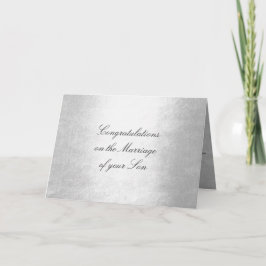 Föräldrar till Bride Grattis Silver Glam Kort