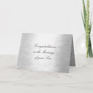Föräldrar till Bride Grattis Silver Glam Kort
