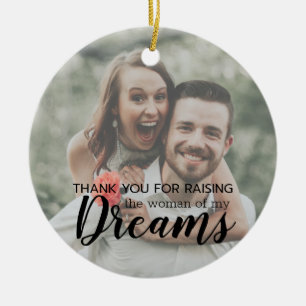 Föräldrar till Bride Groom Tack Dreams Photo Julgransprydnad Keramik