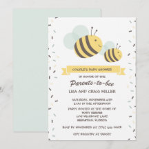 Föräldrar till Bumblebee-par baby shower
