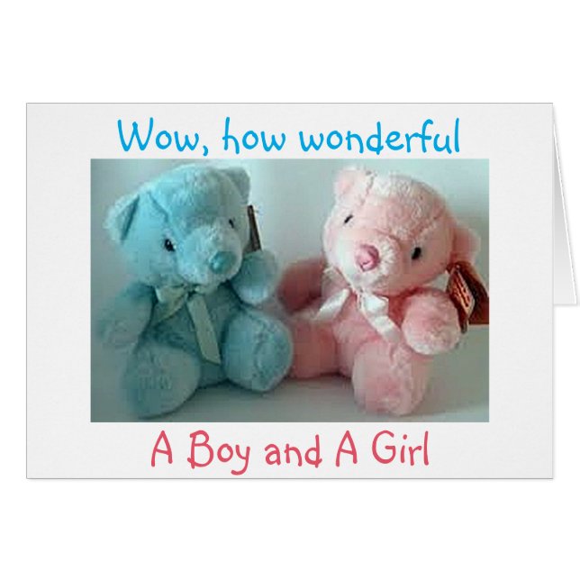 FÖRÄLDRAR TILL GRATTISAR MED TVÅ FÅGELSKA/TVÅ GIRL HÄLSNINGSKORT (Framsidan Horizontal)