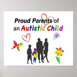 Föräldrar till stolt Autism Poster
