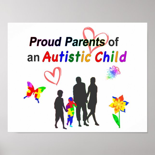 Föräldrar till stolt Autism Poster (Framsidan)