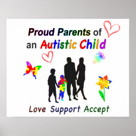 Föräldrar till stolt Autism Poster