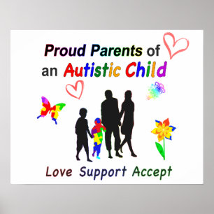 Föräldrar till stolt Autism Poster