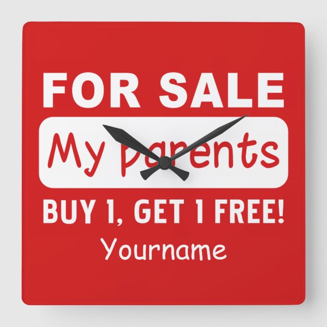 FÖRÄLDRARE FÖR Väggklocka FÖR FÖRSÄLJNINGSanpassni (Framsida)