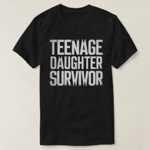 Föräldraren Teenage Dotter Survivor Funny Mamma Pa T Shirt