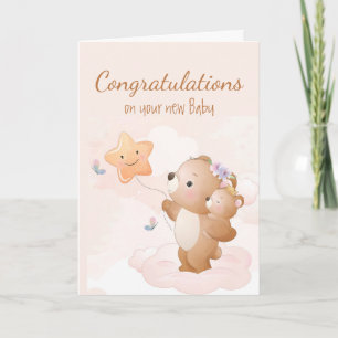 Föräldrarkort för gratulerara Baby-Roligt för kute Kort