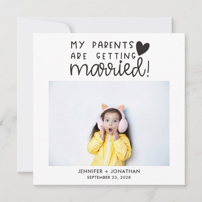 Föräldrarna gifta sig i dag överraskande bröllop meddelande (Framsida)