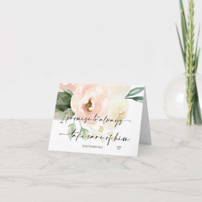 Föräldrarna i Lag ger ut sin gåva till Bröllop Kort (Framsida)