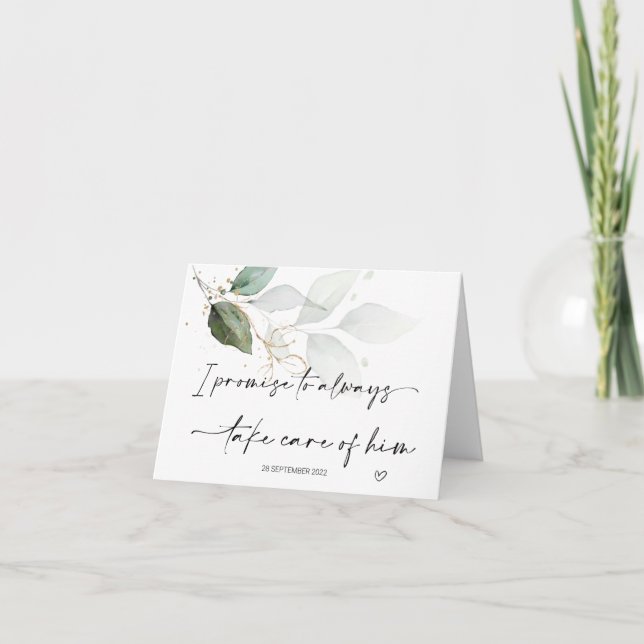 Föräldrarna i Lag ger ut sin gåva till Bröllop Kort (Framsida)