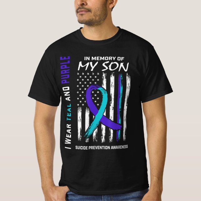 Föräldrarna i minnet av sonens medvetandehöjande å t shirt (Framsida)