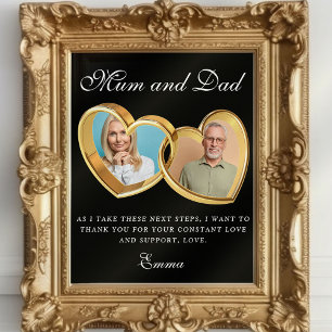 Föräldrarna till Bride Gift, Mamma Pappa Bröllop G Poster