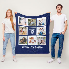 Föräldrarnas Bröllop-årsjubileum PHOTO-Anpassnings Fleecefilt
