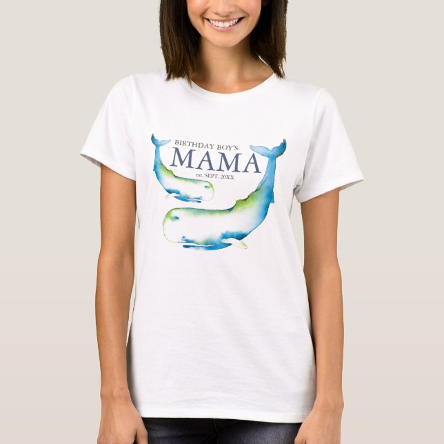Föräldrarnas födelsedagsskjortor Nautical Blue Wha T Shirt (Framsida)