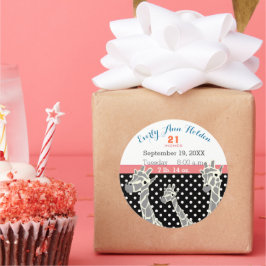 Föräldringsstatistik för Giraffe-familjen Flicka Runt Klistermärke