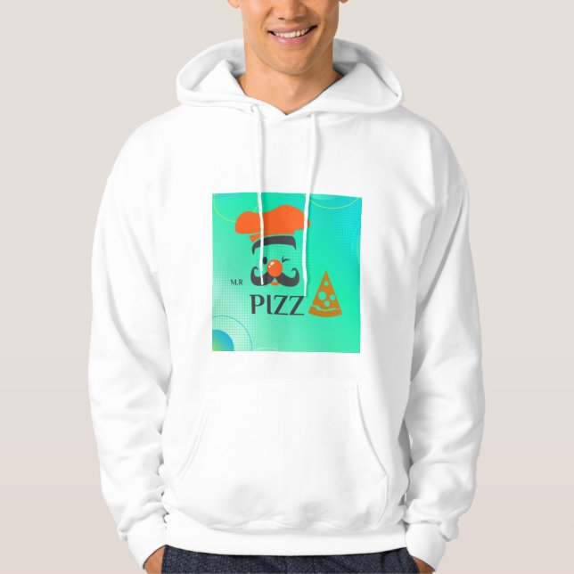 Förälig vit bomull jacka med ett utmärkande kännet hoodie (Framsida)