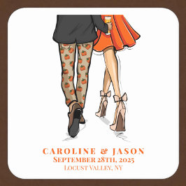 Förallodsljud för bypass vid hösten Bröllop Party Underlägg Papper Kvadrat