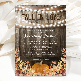 Förälska dig Bröllopsfest i rustik lantlig höstmil Inbjudningar