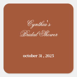 Förälska dig i höstens blomsterromantik Bröllopsfe Fyrkantigt Klistermärke