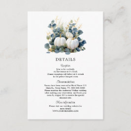 Förälska er i Vita pumpor och eukalyptusdetaljer Tilläggskort