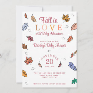 Förälskad baby shower inbjudningar