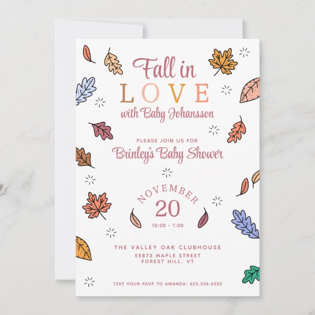 Förälskad baby shower inbjudningar (Framsida)