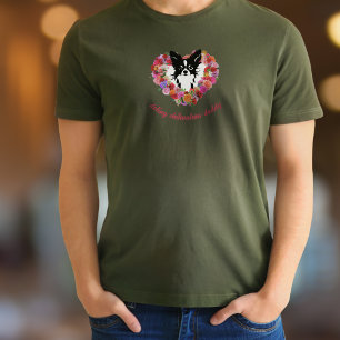 förälskad chihuahua pappa rosor hjärta Fars dag T Shirt