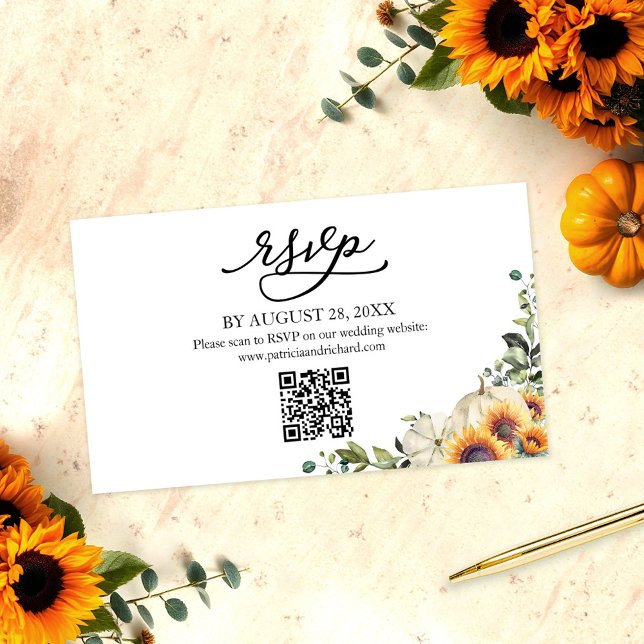 Förälskad grönskande bröllop QR Online RSVP Tilläggskort (Skapare uppladdad)