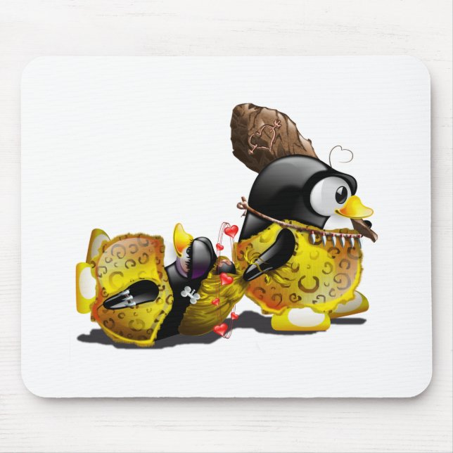 Förälskad grottmanTux Musmatta (Framsidan)