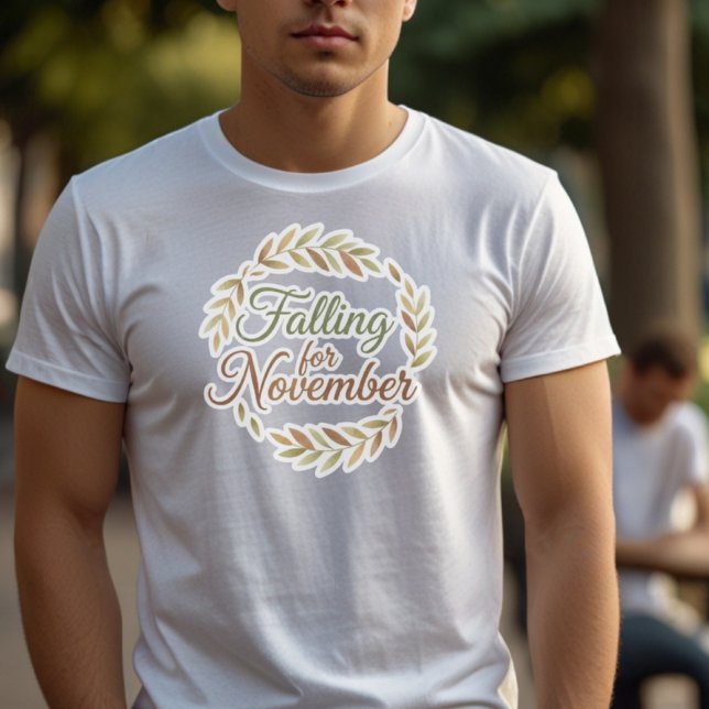 Förälskad i november - Höstdesign T Shirt (Skapare uppladdad)