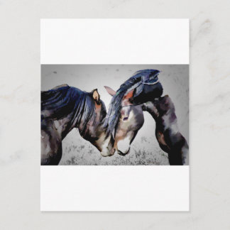 förälskad inbjudan för två hästar,