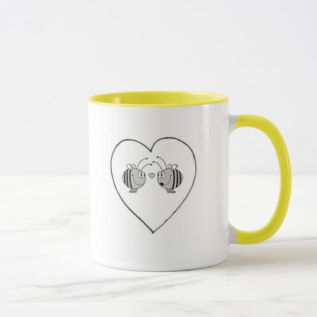 Förälskad kaffemugg för bi (Höger)