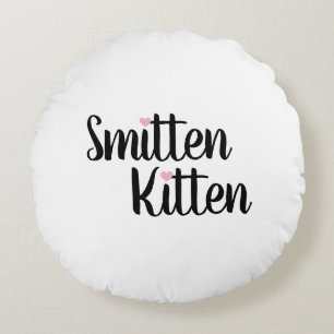 Förälskad Katten Söt Alla Hjärtans Dag Rund Kudde