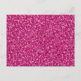 Förälskad rosa glitter vykort