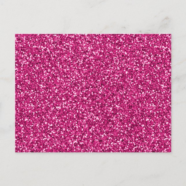 Förälskad rosa glitter vykort (Framsida)