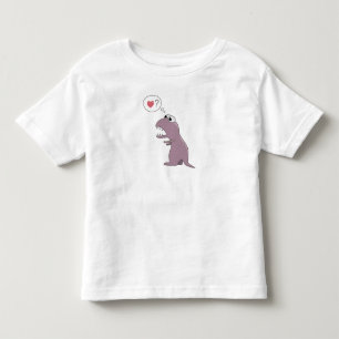 Förälskad tecknad för gullig Dinosaur T Shirt