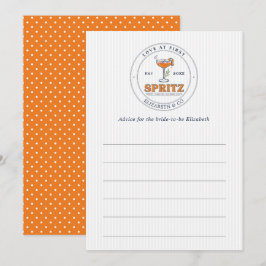 Förälskad vid första Spritz Bröllopsfest Rådkort