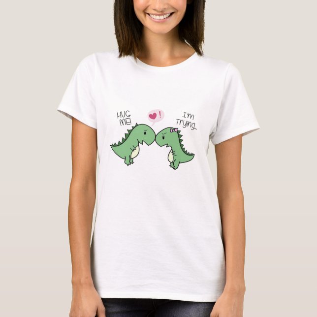 Förälskade Dinosaurs T-shirt (Framsida)